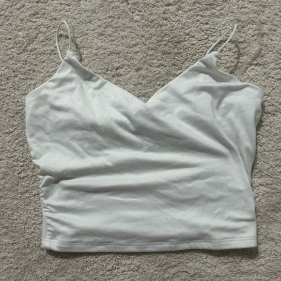 White Women's Spaghetti Strap crop top - Picture 1 of 2